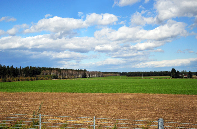 広大な農地と真っ青な空